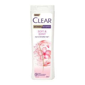 شامپو ضد شوره زنانه کلیر Clear مدل Soft And Shiny نرم و درخشان کننده مو حجم 400 میل